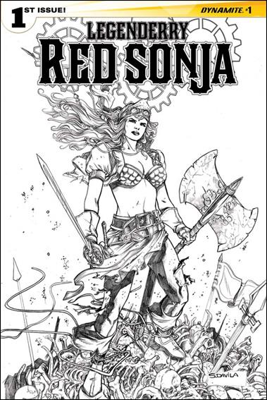 Legenderry Red Sonja (2015) issue 1-D Sergio Fernandez Davila 1:25 Black & White Cover
