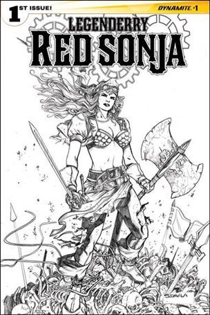 Legenderry Red Sonja (2015) issue 1-D Sergio Fernandez Davila 1:25 Black & White Cover