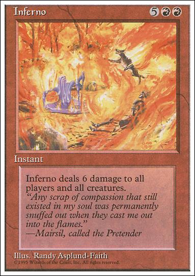 Magic the Gathering: 4th Edition (Base Set) card 205 Inferno