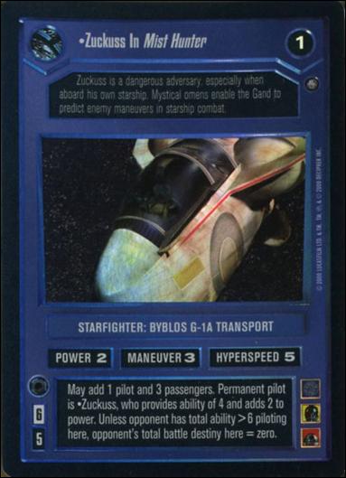 Star Wars: Reflections II: Expanding the Galaxy (Base Set) card 73 Zuckuss In Mist Hunter