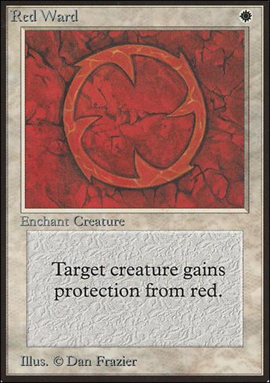 Magic the Gathering: Limited Edition Beta (Base Set) card 34 Red Ward