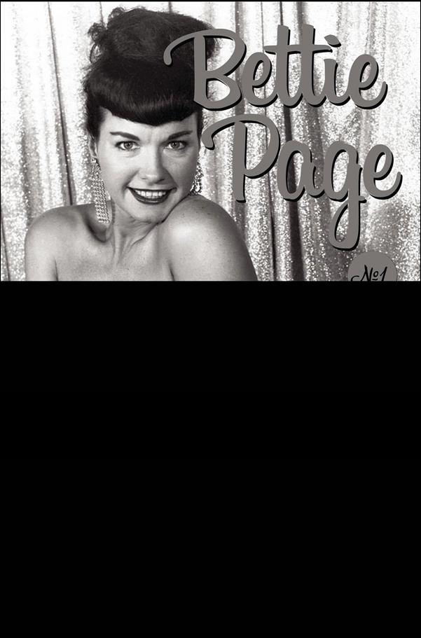 Bettie Page: The Alien Agenda issue 1-G Black Bag Nude Photo Cover