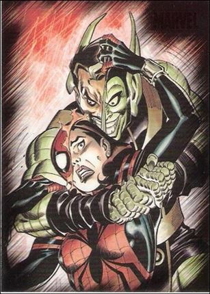 Marvel Heroes and Villains (Base Set) card 38 Spider-Girl vs Green Goblin