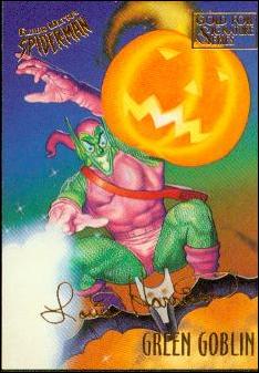 Fleer Ultra Spider-Man (Gold-Foil Signature Parallel Base Set) card 23 Green Goblin