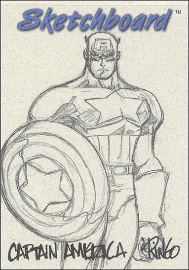 Marvel Creators Collection '98 (Sketchboard Subset) card 4-C Captain America (Grey)