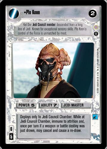 Star Wars: Coruscant Limited (Base Set) card 105 Plo Koon