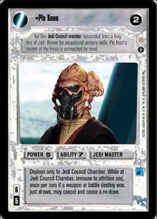 Star Wars: Coruscant Limited (Base Set) card 105 Plo Koon