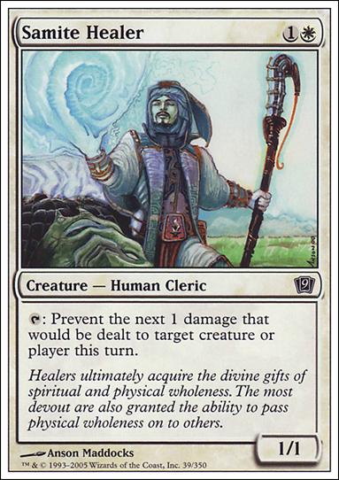 Magic the Gathering: 9th Edition (Base Set) card 39 Samite Healer