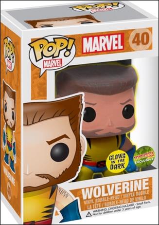 POP! Marvel figure 40-B Wolverine (Unmasked) Glow-inthe-Dark toytastik.com