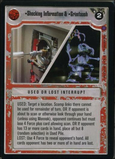 Star Wars: Reflections II: Expanding the Galaxy (Base Set) card 129 Shocking Information & Grimtaash