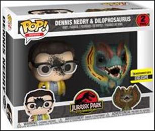 POP! Movies Multi-Packs figure nn12 Dennis Nedry & Dilophosaurus Entertainment Earth