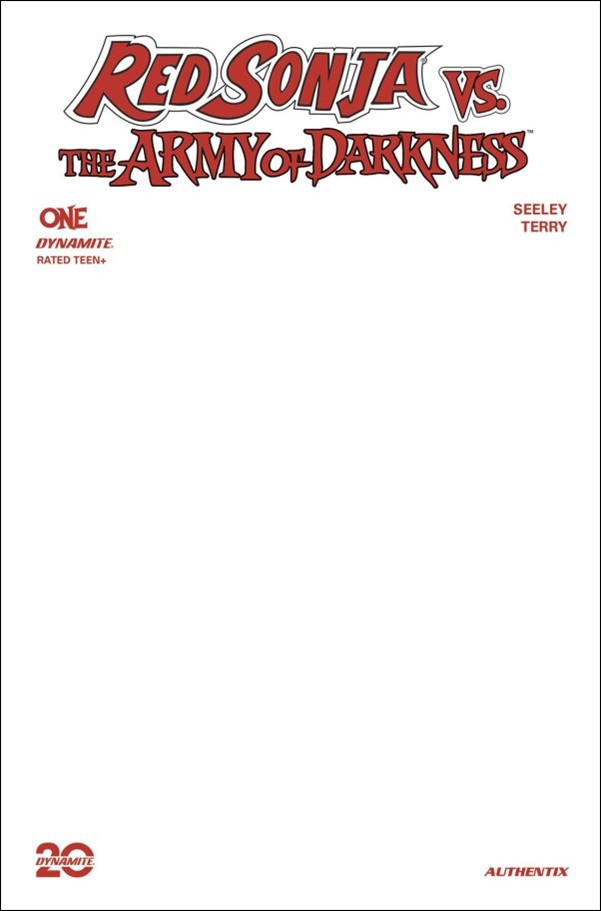 Red Sonja vs. the Army of Darkness issue 1-G Blank Authentix Sketch Cover