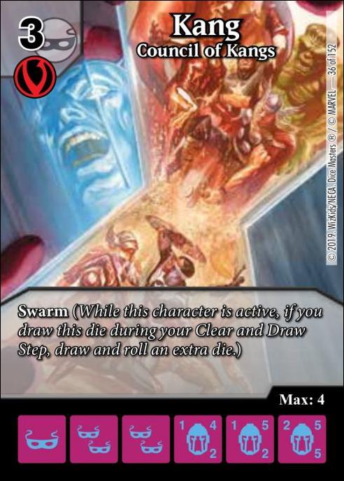 Marvel Dice Masters  Avengers Infinity Gauntlet card 36 Kang: Council of Kangs