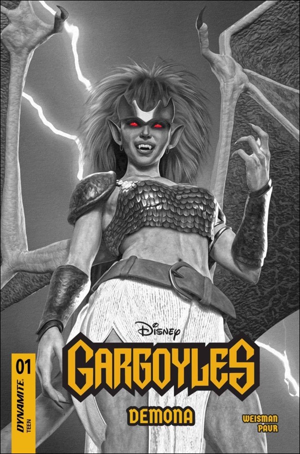 Gargoyles: Demona (2025) issue 1-U Mark Spears Black B&W 1:7 Cover