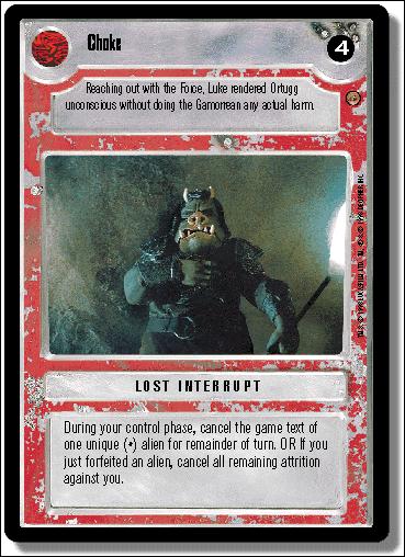 Star Wars: Jabba's Palace Limited (Base Set) card 151 Choke