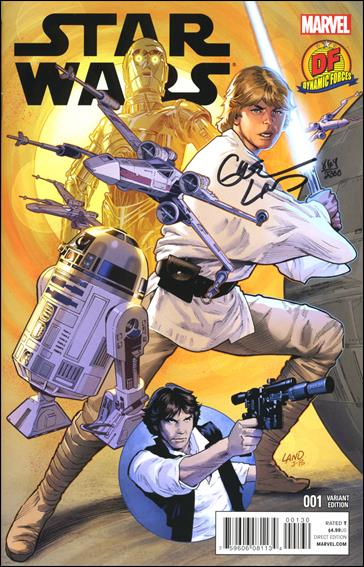 Star Wars (2015) issue 1-QV DF Land Cover (Signed in Black by G. Land) 1/2300
