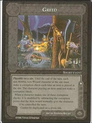 Middle-Earth: The Wizards (Base Set) card 198 Greed