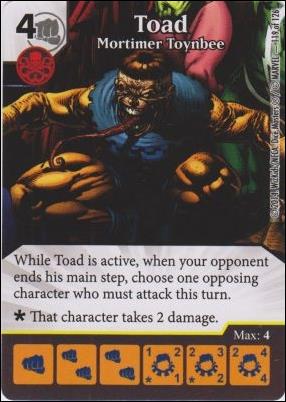 Marvel Dice Masters Uncanny X-Men  card 119 Toad: Mortimer Toynbee