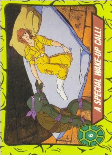 Teenage Mutant Hero Turtles (Ireland) (Base Set) card 6 A Special Wake-Up Call!