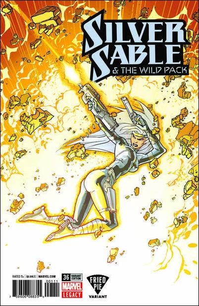 Silver Sable & The Wild Pack issue 36-D Olivier Vatine Polybagged Fried Pie Cover