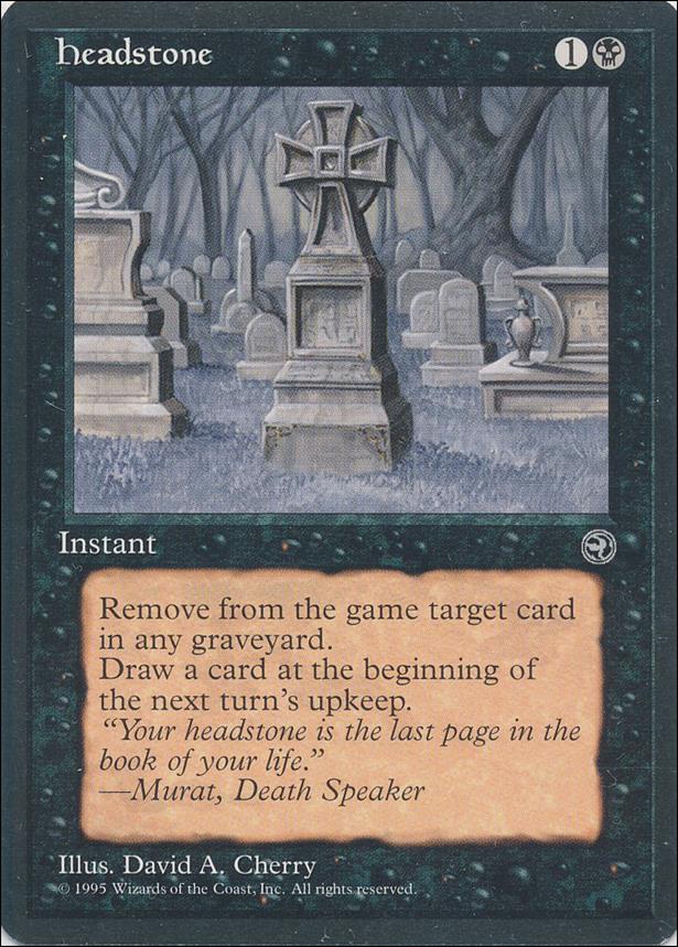 Magic the Gathering: Homelands (Base Set) card 52 Headstone