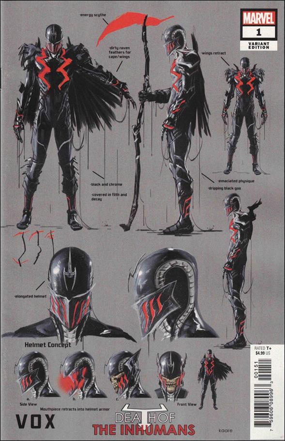 Death of the Inhumans issue 1-D Kaare Andrews 1:10 Design Cover