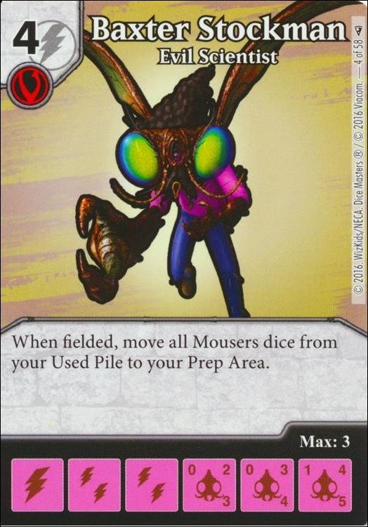 Dice Masters Teenage Mutant Ninja Turtles  card 4 Baxter Stockman - Evil Scientist