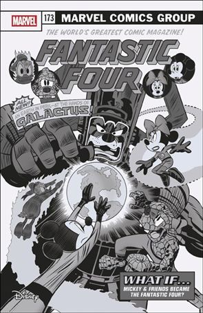 Fantastic Four (2022) issue 31-F Claudio Sciarrone Disney What If? B&W 1:100 Cover