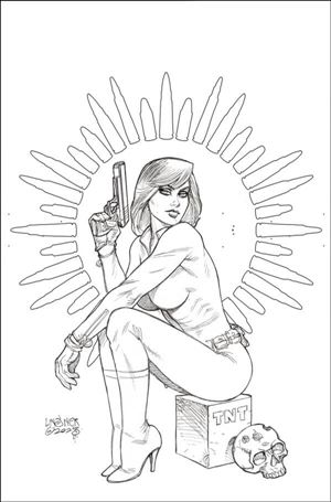 Jennifer Blood: Battle Diary issue 3-F Joseph Michael Linsner 1:15 Virgin Line Art Cover