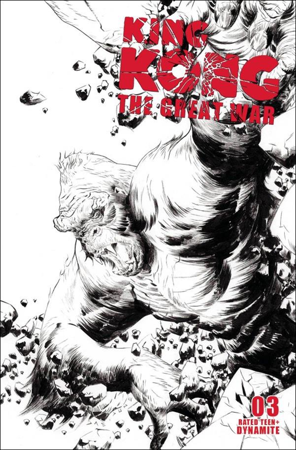 Kong: The Great War issue 3-D Jae Lee 1:10 B&W Cover