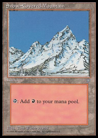 Magic the Gathering: Ice Age (Base Set) card 371 Snow-Covered Mountain