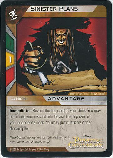 Pirates of the Caribbean - Dead Man's Chest (Base Set) card PDC100 Sinister Plans