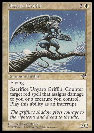 Magic the Gathering: Mirage (Base Set) card 44 Unyaro Griffin