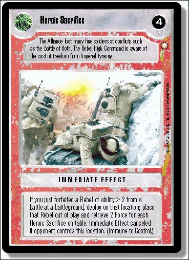 Star Wars: Special Edition Limited (Base Set) card 240 Heroic Sacrifice
