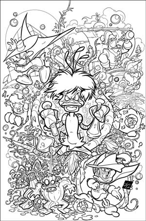 Darkwing Duck (2025) issue 2-K Ciro Cangialosi B&W Virgin 1:15 Cover