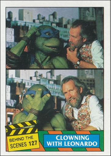 Teenage Mutant Ninja Turtles Movie (Base Set) card 127 Clowning with Leonardo