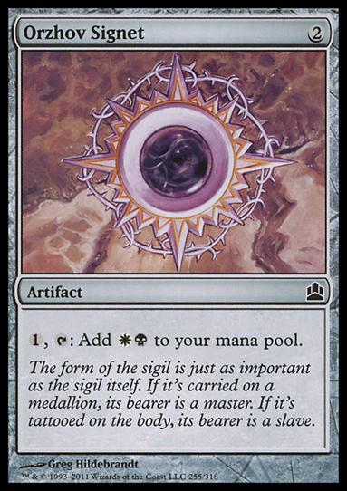 Magic the Gathering: Commander (Base Set) card 255 Orzhov Signet