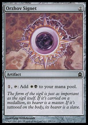 Magic the Gathering: Commander (Base Set) card 255 Orzhov Signet