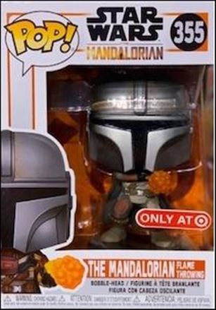 POP! Star Wars figure 355 The Mandalorian Flame Throwing Target Exclusive