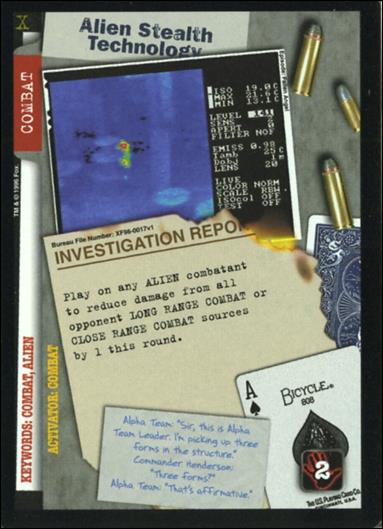 X-Files: Premiere Edition (Base Set) card XF96-0017v1 Alien Stealth Technology