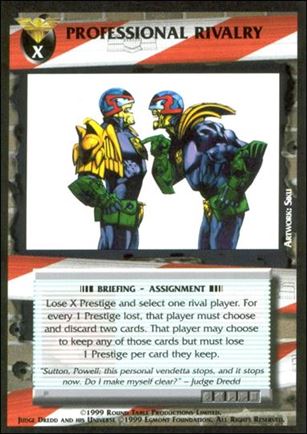 Dredd: The Card Game card 105 Professional Rivalry