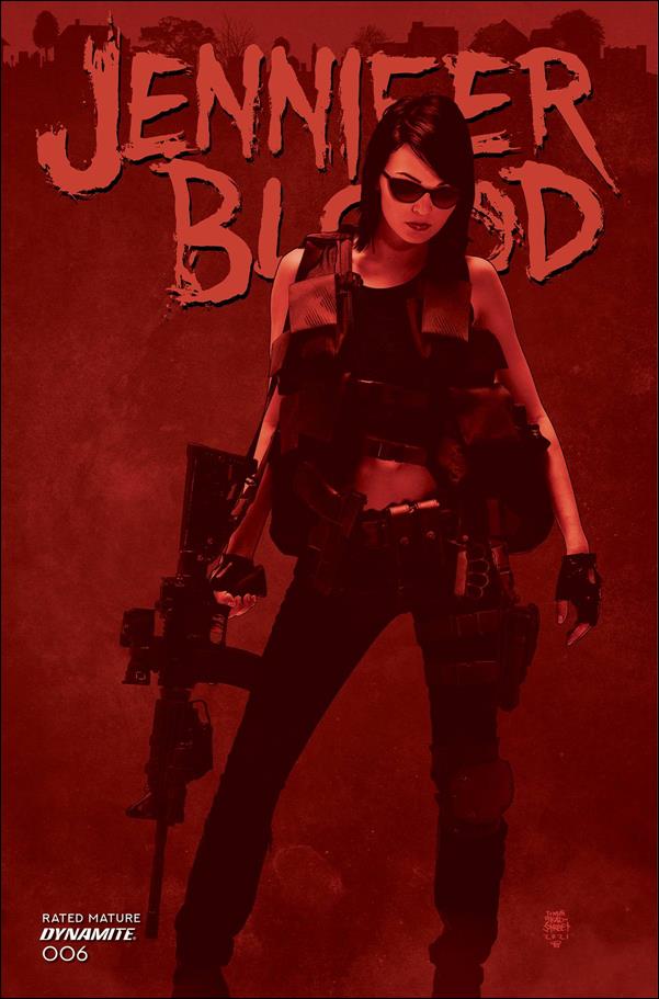 Jennifer Blood (2021) issue 6-L Tim Bradstreet 1:10 Red Tint Cover