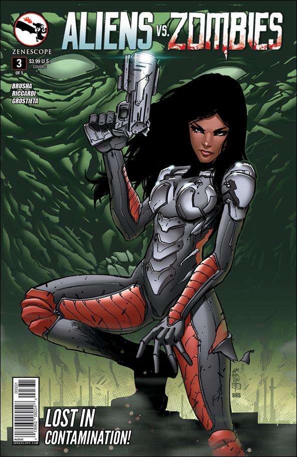 Aliens vs Zombies issue 3-C Giuseppe Cafaro Cover