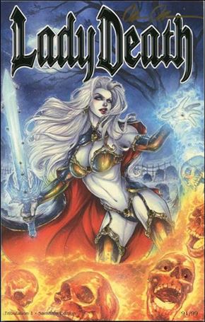 Lady Death: Tribulation issue 1-DQ Samhain Edition 1/99 Logo Cover 1/50