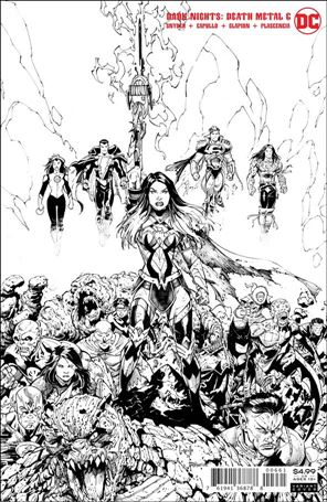 Dark Nights: Death Metal issue 6-F Greg Capullo 1:100 Black & White Cover