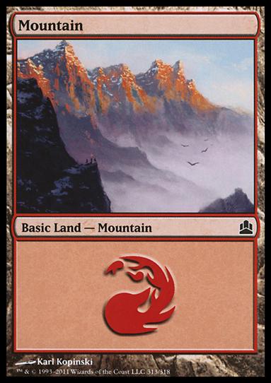 Magic the Gathering: Commander (Base Set) card 313 Mountain