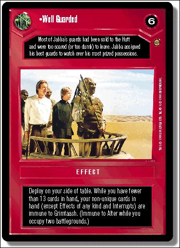 Star Wars: Jabba's Palace Limited (Base Set) card 58 Well Guarded