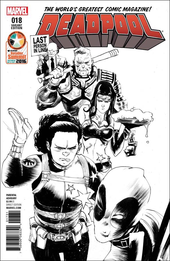 Deadpool (2016) issue 18-D R. Albuquerque Diamond Retailer Summit B&W Cover