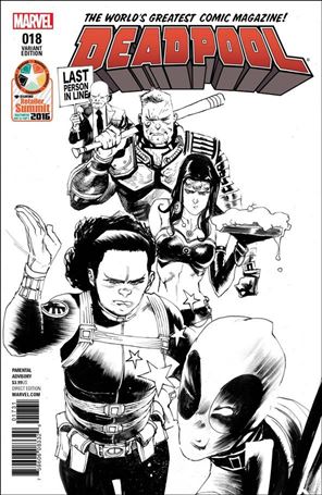 Deadpool (2016) issue 18-D R. Albuquerque Diamond Retailer Summit B&W Cover