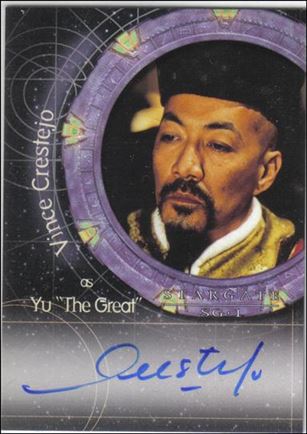 Stargate SG-1 Premiere (Autograph Subset) card A7 Vince Crestejo as Yu 